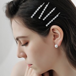 Korean head jewelry girlfriend goes out of the bangs clip, a vermiculite hair clip metal side clip daily simple rhinestone