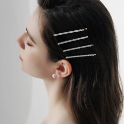 Korean head jewelry girlfriend goes out of the bangs clip, a vermiculite hair clip metal side clip daily simple rhinestone