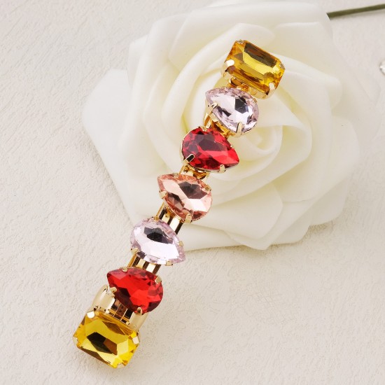 Japan and South Korea wild children's hairpin hairpin niche design sensor head jewelry color diamond hair card inspiration daily spring clip