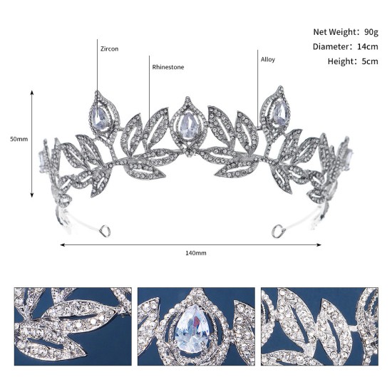 Alloy rhinestone Crown Korean Bride Studio Travel Shooting Hair Towns Baroque Princess Crown Crown Crown