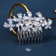 South Korean daily hair combing photography photo and makeup hair decoration high -level light luxury head jewelry vermiculite flower bride combing comb