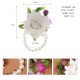 Western -style wedding jewelry simulation wrist flower sister group dress accessories pearl bro for the bride bridesmaid