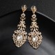 European and American retro alloy rhinestone earrings advanced sensor earrings female daily jewelry earrings light luxury atmospheric bride earrings