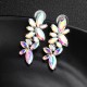 Cross -border European and American daily exaggerated earrings color high -grade butterfly long earrings alloy diamonds inlaid accessories accessories earrings