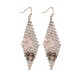 Cross -border new net red tassel earrings female high -level sensory flower rhinestin earrings temperament Posamia long earrings