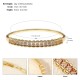 European and American cross -border fashion ladies bracelet high -level sensory versatile metal handyle light luxury rhinestone hollow opening bracelet women