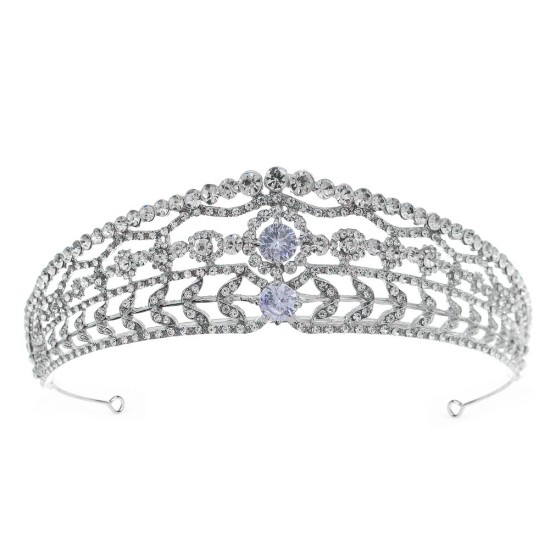 Bride's headdress high -end rhinestone gangsters, wedding dress jewelry, European and American new retro court style crown