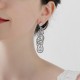 European and American retro alloy rhinestone earrings advanced sensor earrings female daily jewelry earrings light luxury atmospheric bride earrings