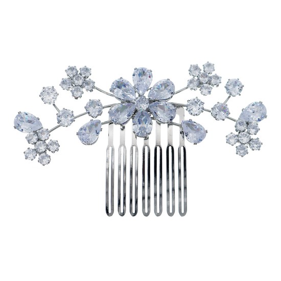 Bride's hair jewelry Wedding dress headwear simple ins Wilder plate hair rhinestone, stone hair comb, sun flower insert