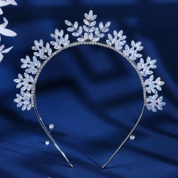 Bride hair jewelry simple photo hoop Light luxury small diamond inlaid daily piercing head hoop erection of vermiculite hair hoop