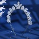 Bride hair jewelry simple photo hoop Light luxury small diamond inlaid daily piercing head hoop erection of vermiculite hair hoop