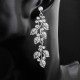 Cross -border European and American new earrings bride's earrings minimalist alloy leaf ear pendant party dresses Personal earrings