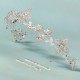 Advanced Foreign Trade Bride's Hair Diamond Claw Chain Female Wedding Party Jewelry Tripstarium Poly Leaves Leaf Flower Hair Band