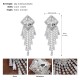 Cross -border new bride earrings Fashion Luxury Fang Diamond Ear Wedding Banquet Wedding Banquet Wastel Ear Diamond Diamond Flow Su Earrings