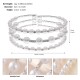 European and American new rhinestone pearl bracelet women high -level feel hand -made elastic bracelet Fashion versatile wide version open bracelet