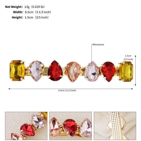 Japan and South Korea wild children's hairpin hairpin niche design sensor head jewelry color diamond hair card inspiration daily spring clip