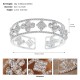 European and American wedding jewelry bride bracelets Back design sensor inlaid accessories fashion light luxury rhinestone bracelet