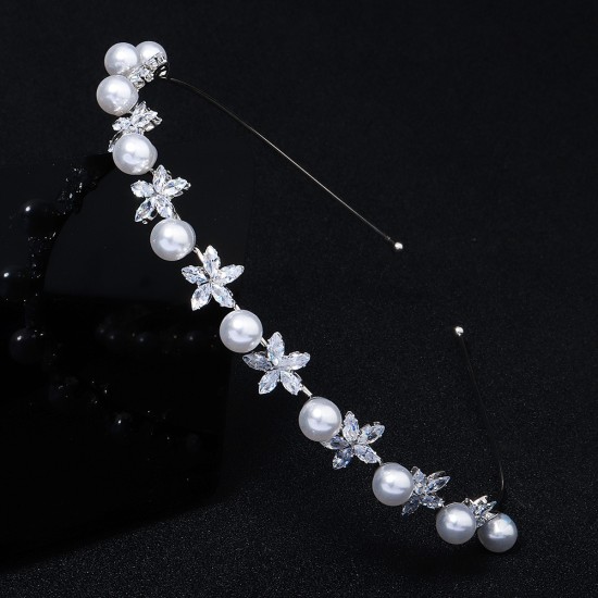 New lady hair jewelry Korean version of pearl hair hoop.