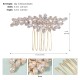 INS new bride jewelry luxury vermiculite hair combs European and American hair jewelry wedding dress headwear copper inlaid vermiculite