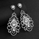 European and American retro alloy rhinestone earrings advanced sensor earrings female daily jewelry earrings light luxury atmospheric bride earrings