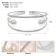 European and American new rhinestone pearl bracelet women high -level feel hand -made elastic bracelet Fashion versatile wide version open bracelet