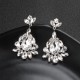 European and American retro alloy rhinestone earrings advanced sensor earrings female daily jewelry earrings light luxury atmospheric bride earrings