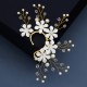 Korean Super Fairy Bride's Ear Person Flower Ear Cycus Design Temperature Ear Hand Handmade Pearl Diamond Ears