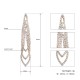 European and American daily women's earrings accessories, drilling drilling, Su earrings claw chain ear needle, cross -border supply, multi -match bride jewelry