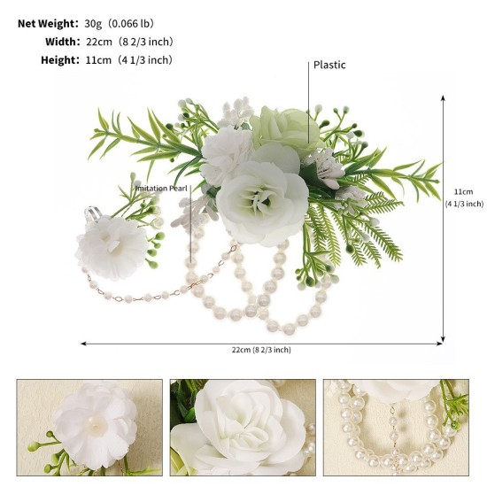 Japan and South Korea Senior Sense Pearl Hand Person Mori Aesthetic Wedding Hand Flower Niche Significant Design Sensory Flower Flower Bracelet