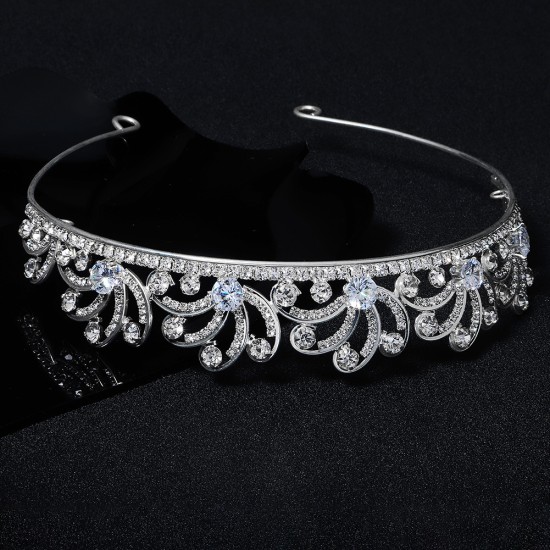 Bride wedding jewelry European and American new headdress temperament Queen Crown luxury vermiculite rhinestone Crown retro crown