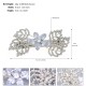 Bride hair clip female fashion copper inlaid vermiculite hair ornament Korean exquisite versatile card light luxury rhinestone flowers side clip