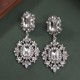 European and American retro alloy rhinestone earrings advanced sensor earrings female daily jewelry earrings light luxury atmospheric bride earrings