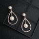 Miallo Creative model Europe and the United States exaggerate personalized round earrings star inlaid earpiece earrier high -level sensory pearl ear decoration