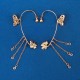 European and American bride wedding dress earrings Aesthetic photo elf clamps exquisite wild rhinestone butterfly ear hanging