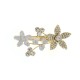 Bride hair clip female fashion copper inlaid vermiculite hair ornament Korean exquisite versatile card light luxury rhinestone flowers side clip