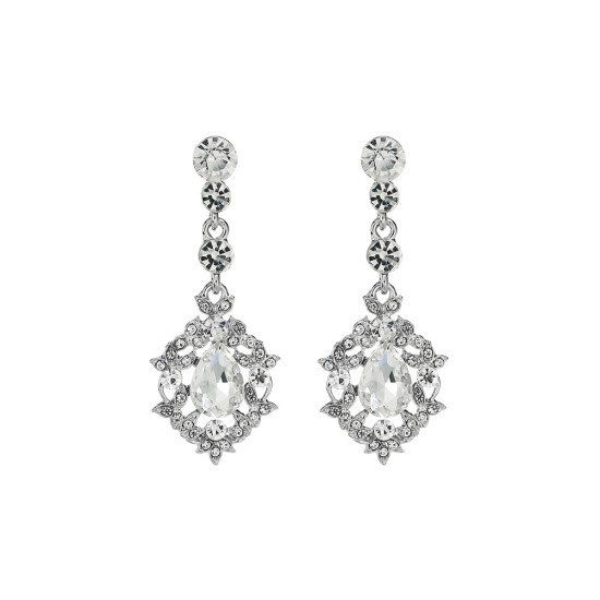 Luxury shining earrings Gorgeous diamond earrings Bridal wedding jewelry European and American fashion accessories manufacturers direct sales