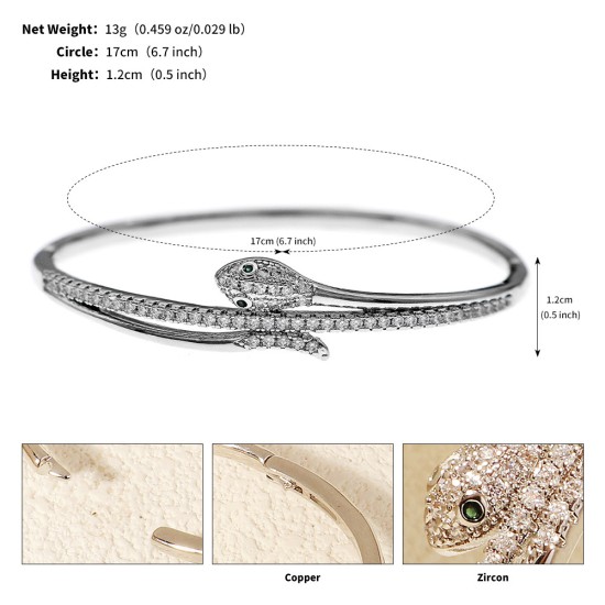 European and American niche hand accessories high -level light luxury vermiculite bracelet wedding dinner party jewelry inlaid diamond nail opening bracelet