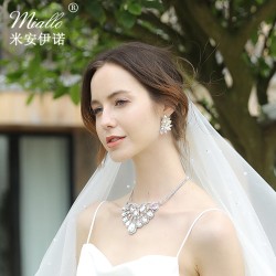 European and American cross -border bride's earrings AB diamond earrings luxury diamond water droplet gemstone earrings dangleearring