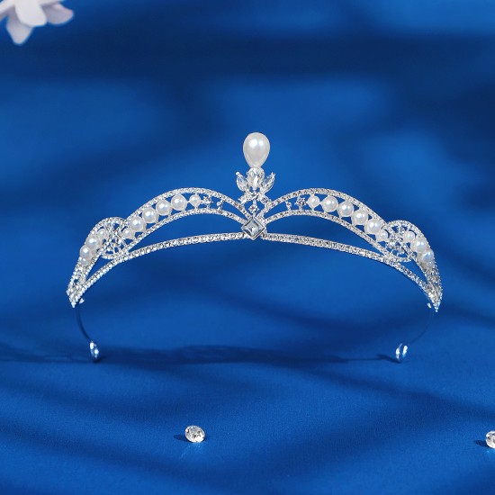 Korean -style bride headdress vermiculite Little Crown Princess birthday party performance jewelry high -end sensor union banded crown crown