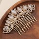 South Korean daily hair combing photography photo and makeup hair decoration high -level light luxury head jewelry vermiculite flower bride combing comb