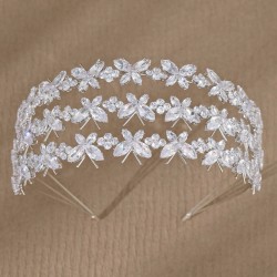 Cross -border new multi -layer vermiculite hair hoop, female daily high -level sense full drill, butterfly head hoop, wholesale