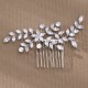 South Korean daily hair combing photography photo and makeup hair decoration high -level light luxury head jewelry vermiculite flower bride combing comb