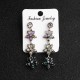 Quick selling luxury bride jewelry retro earrings horse -eyed rhinestone and alloy earrings color flowers crystal earrings female