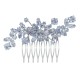 Advanced Bride's hair accessories handmade combing light luxury versatile gown headwear flowers crystal vermiculite combing female