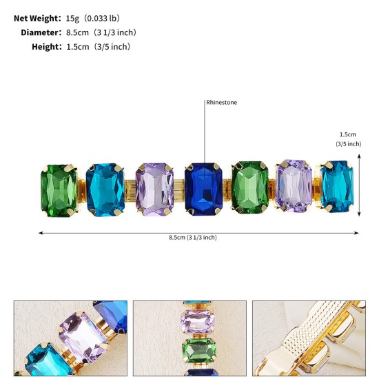 Japan and South Korea wild children's hairpin hairpin niche design sensor head jewelry color diamond hair card inspiration daily spring clip