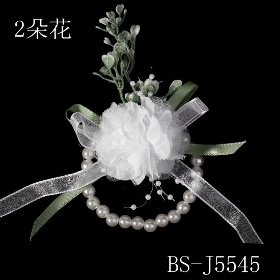 Western -style wedding jewelry simulation wrist flower sister group dress accessories pearl bro for the bride bridesmaid