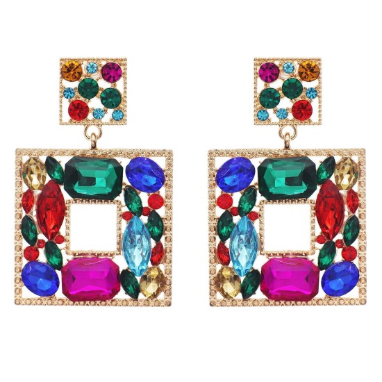 European and American new colored Christmas earrings high -level and versatile partners jewelry