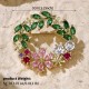 New vermiculite brooch senior sense wedding dinner suits niche design sensor ears animal chest flowers