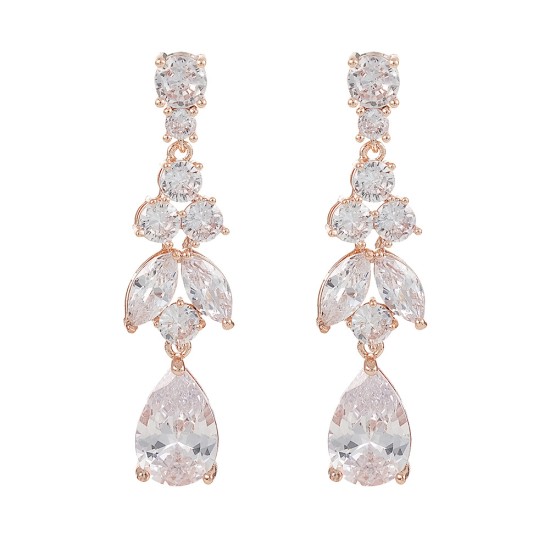 European and American jewelry bride earrings Ins out of daily wild earrings long pearl earrings light luxury 锆 耳 earrings