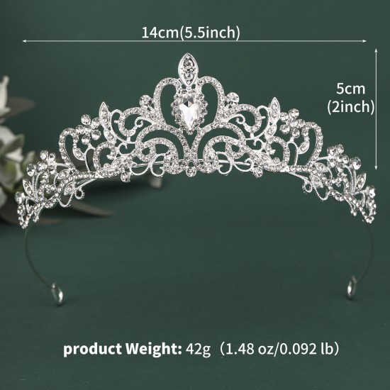 Bride's headdress Korean sweet wedding accessories Alloy rhinestone Princess Crown Crown photo jewelry luxury vermiculite crown